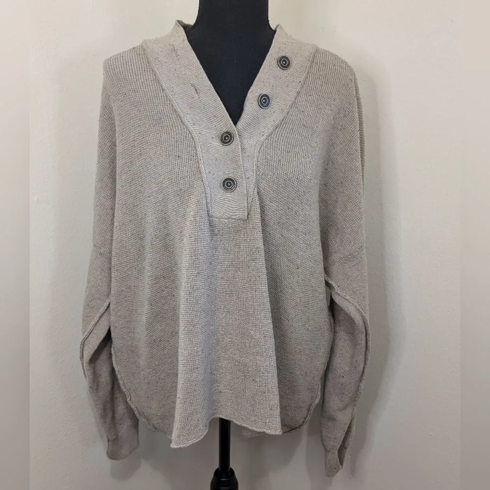 Daily Practice Top Sweater 1X Athleisure Lounge Cozy Chill Neutral Earthy